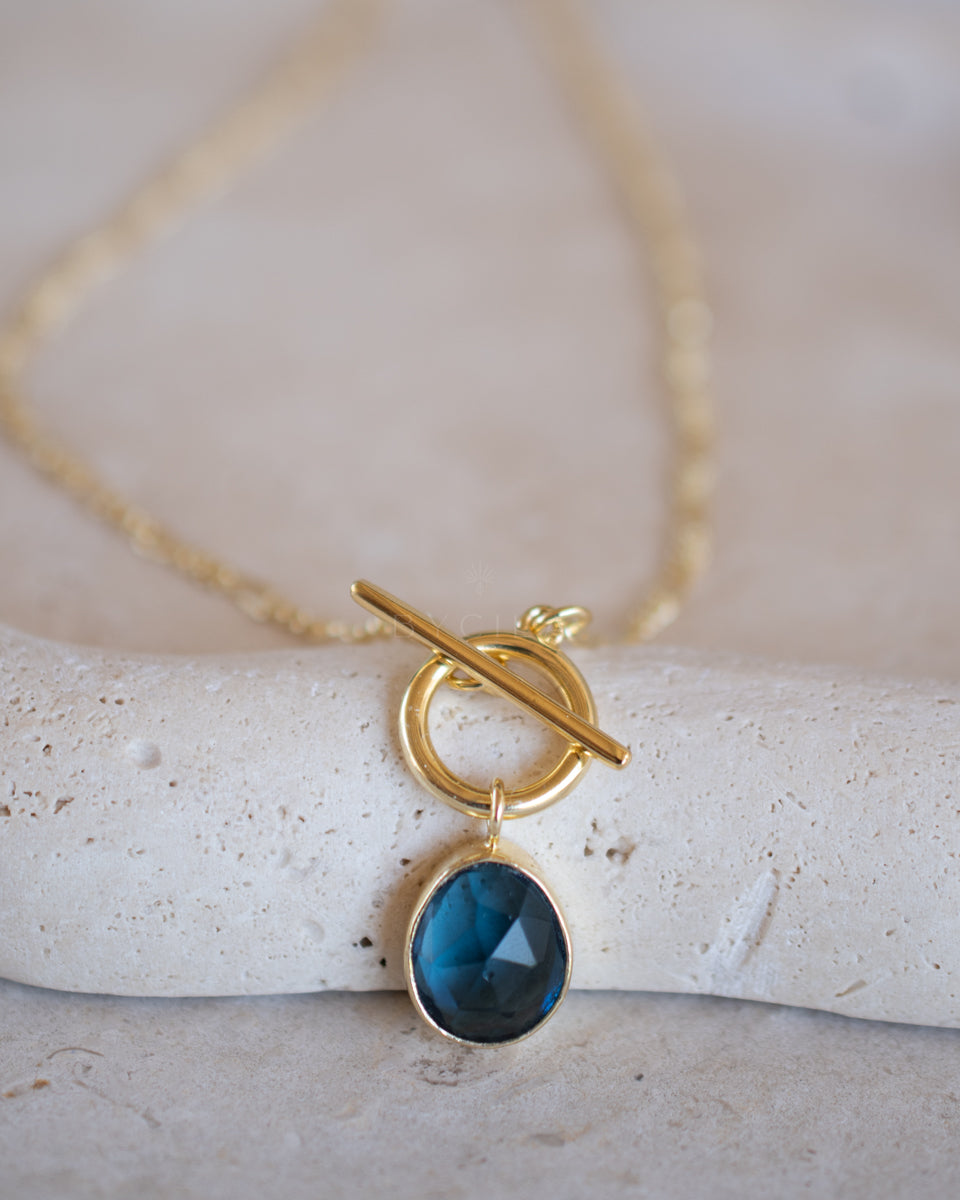 Tania Necklace * Moonstone, Labradorite, Iolite hydro or Rose Quartz * Gold Plated 18k * BJN183