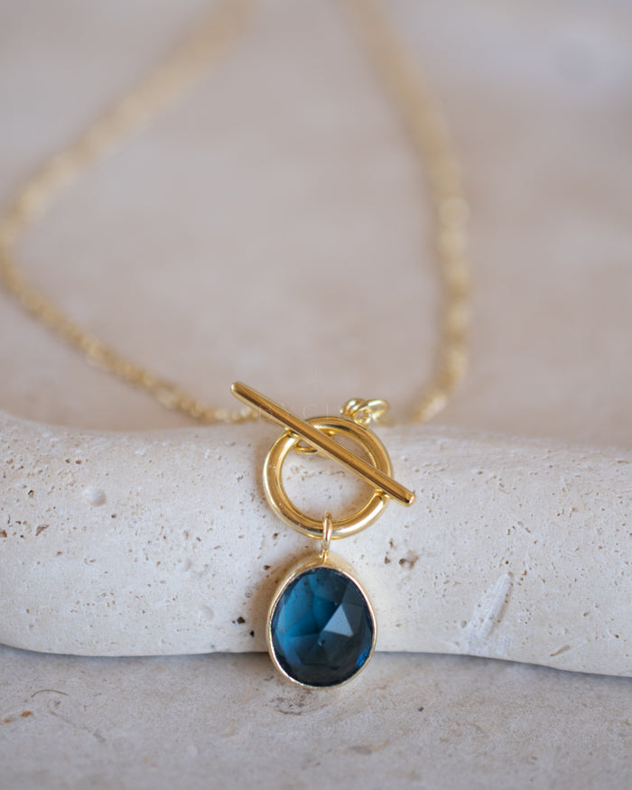 Tania Necklace * Moonstone, Labradorite, Iolite hydro or Rose Quartz * Gold Plated 18k * BJN183