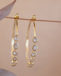 Kaia Earrings * Rose Quartz * Gold Plated 18k  * BJE109