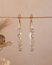 Kaia Earrings * Rose Quartz * Gold Plated 18k  * BJE109