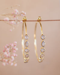 Kaia Earrings * Rose Quartz * Gold Plated 18k  * BJE109