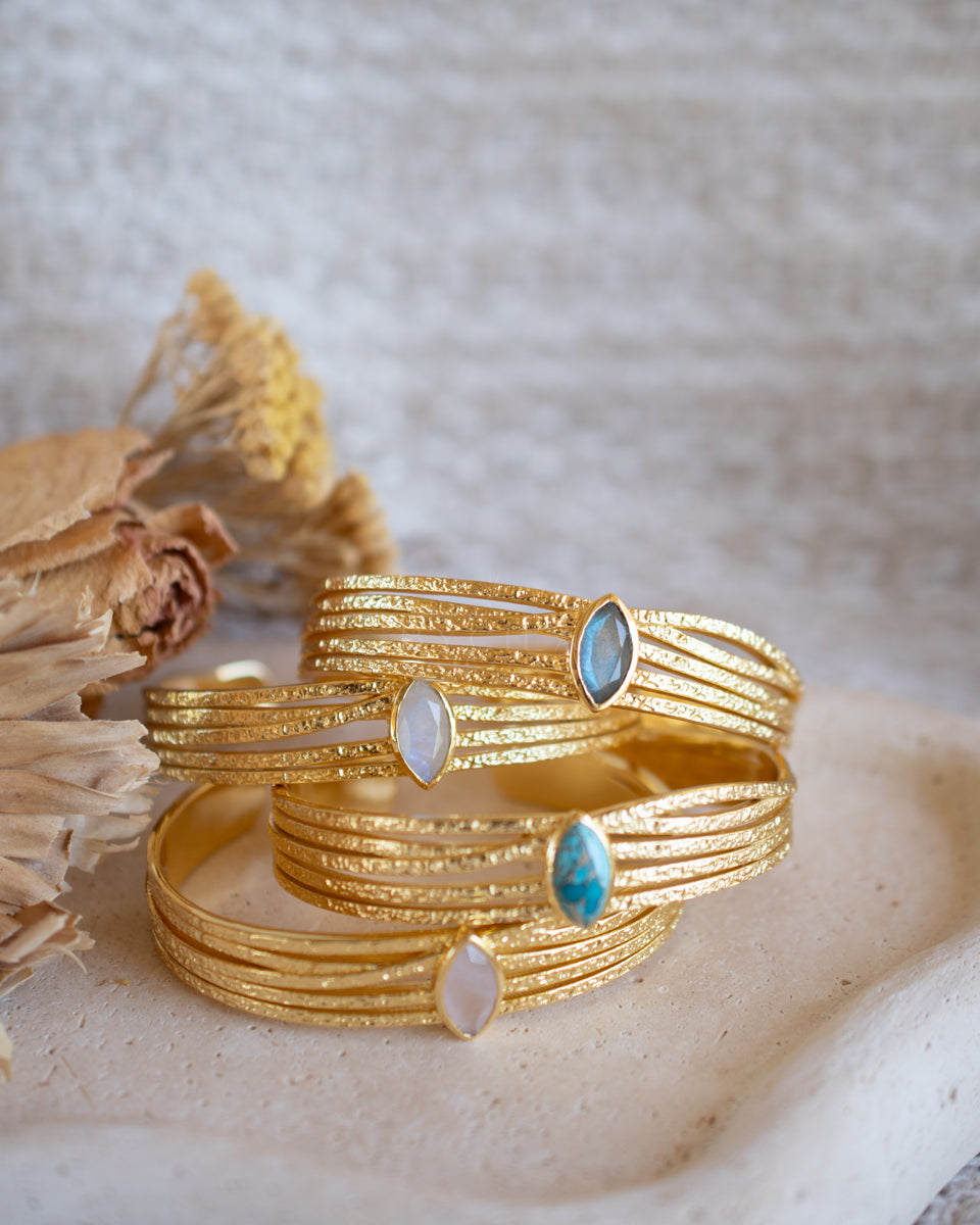 Connie Bracelet * Labradorite * Gold Plated * BJB081