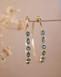 Kaia Earrings * Iolite Hydro * Gold Plated 18k  * BJE110