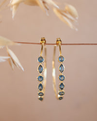 Kaia Earrings * Iolite Hydro * Gold Plated 18k  * BJE110