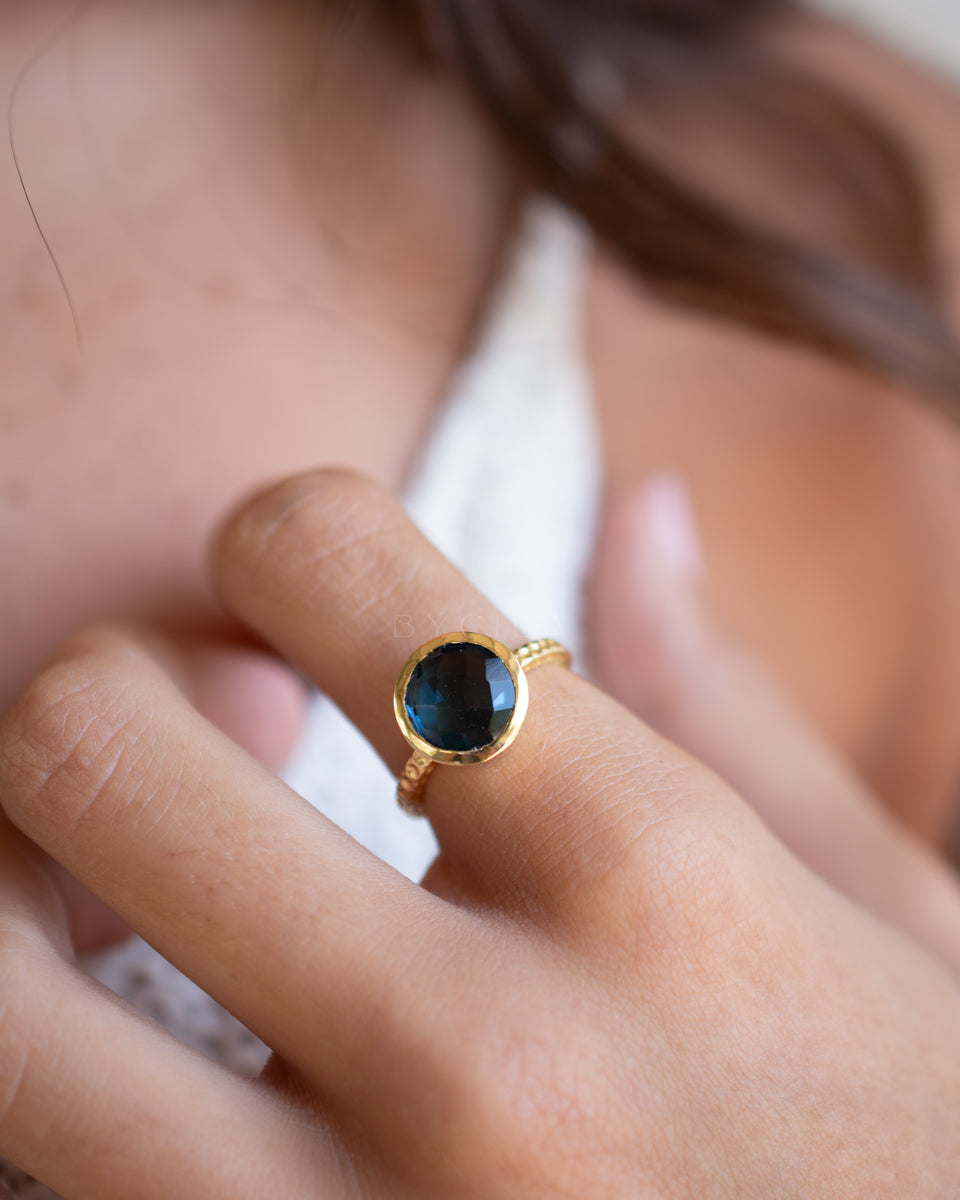 Marcela Ring * Iolite hydro * Gold Plated 18K * SBJR134