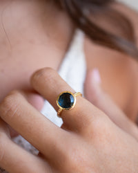 Marcela Ring * Iolite hydro * Gold Plated 18K * SBJR134