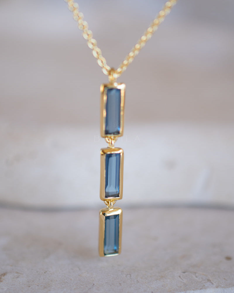Eva Necklace * Iolite hydro * Gold Plated 18k * BJN190