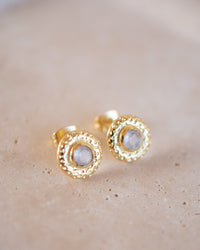 Joanne Earrings * Rose Quartz * Gold Plated 18k * BJE256