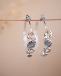 Little Nati Earrings * Labradorite and Morganite Hydro * Gold Plated 18k or Silver Plated * BJE164A