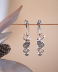 Little Nati Earrings * Labradorite and Morganite Hydro * Gold Plated 18k or Silver Plated * BJE164A
