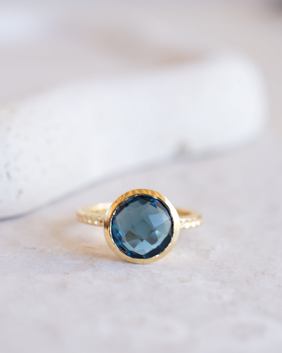 Marcela Ring * Iolite hydro * Gold Plated 18K * SBJR
