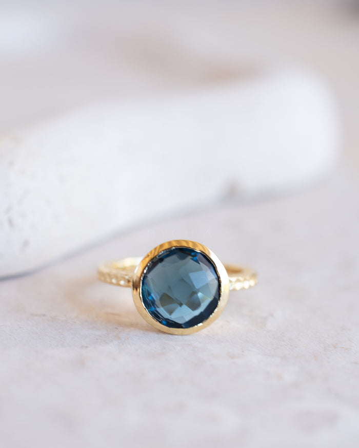 Marcela Ring * Iolite hydro * Gold Plated 18K * SBJR