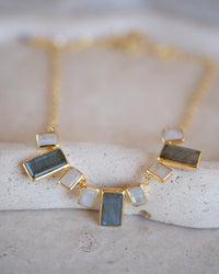 Elyana Necklace * Labradorite & Moonstone * Gold Plated 18k * BJN207