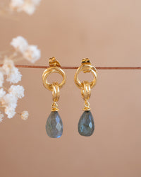 Joely Earrings * Labradorite * Gold Plated 18k * BJE198