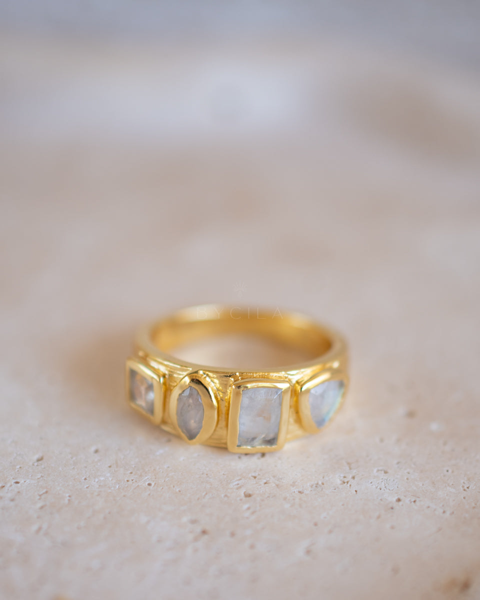 Loli Ring * Moonstone * Gold Plated 18k * BJR357