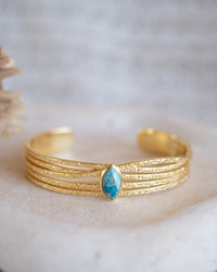 Connie Bracelet * Copper Turquoise * Gold Plated 18k * BJB083