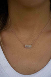 Clara Rectangle Necklace * Moonstone * Gold Vermeil or Sterling Silver or Rose Gold * BJN027B