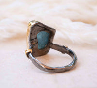 Nermin Ring * Rough Tourmaline * Sterling Silver 925 *SBJR044