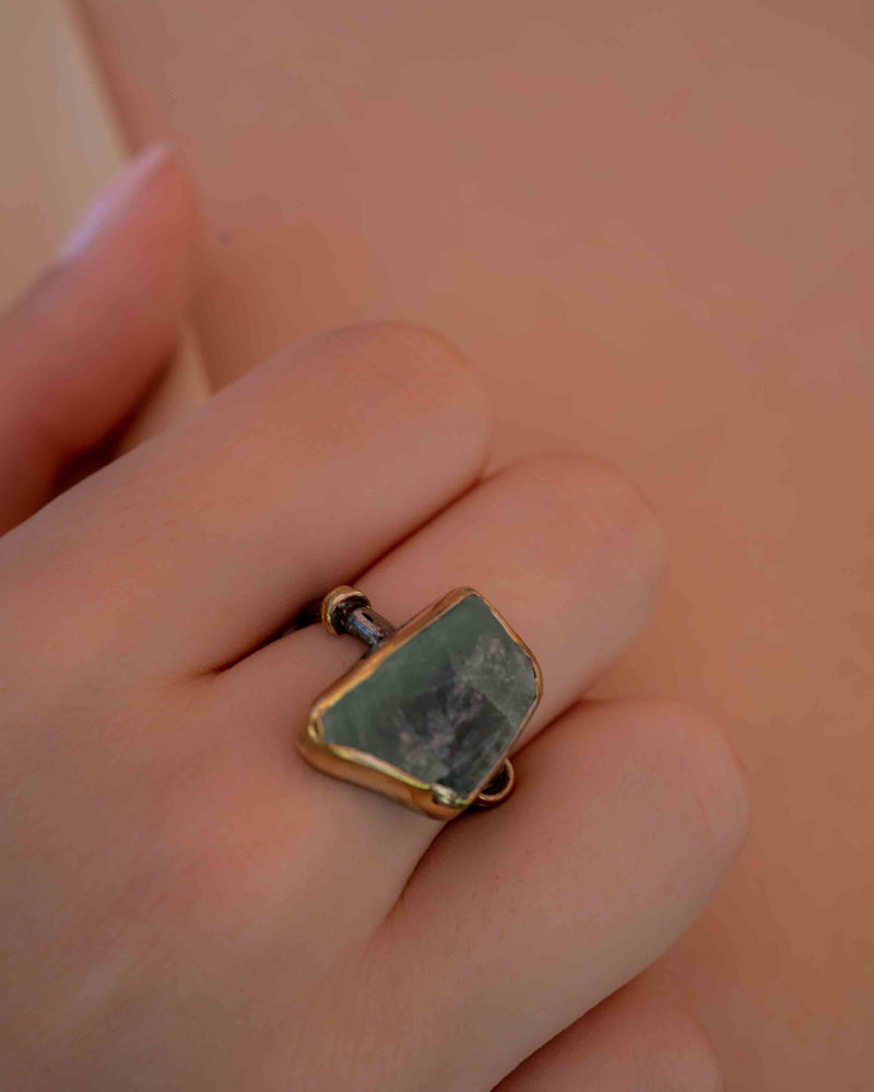 Nermin Ring * Rough Tourmaline * Sterling Silver 925 *SBJR044