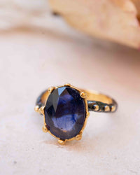 Gulya Ring * Sapphire * Sterling Silver 925 oxidized * SBJR040
