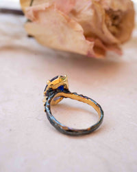Gulya Ring * Sapphire * Sterling Silver 925 oxidized * SBJR040