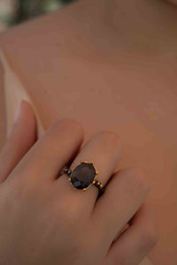 Gulya Ring * Sapphire * Sterling Silver 925 oxidized * SBJR040