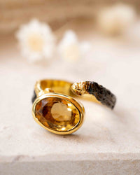 Nola Adjustable Ring * Citrine * Sterling Silver 925 *SBJR065