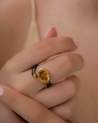 Nola Adjustable Ring * Citrine * Sterling Silver 925 *SBJR065