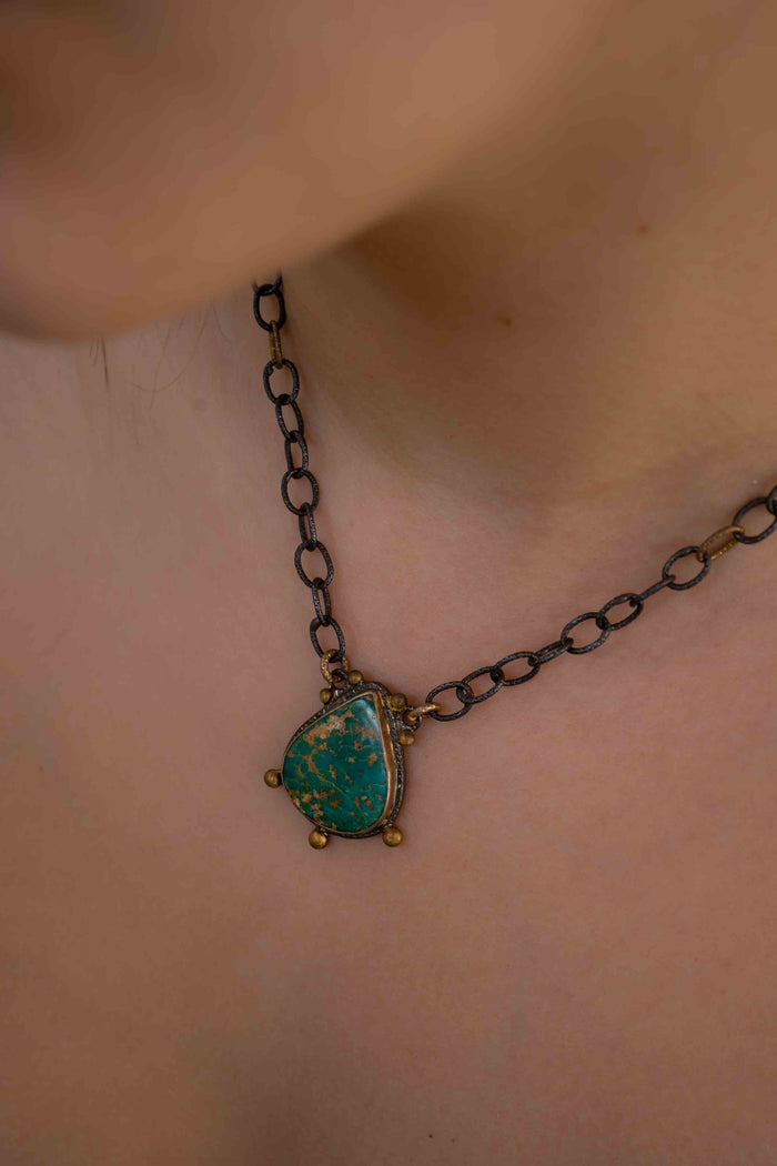 Ermak Necklace* Turquoise * Sterling Silver 925 *SBJN001