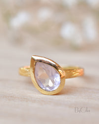 Beatriz Ring * Rose Quartz * Gold Plated 18K * SBJR126
