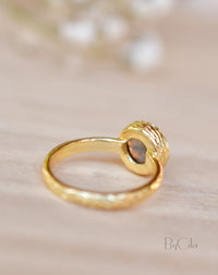 Leticia Ring * Rainbow Labradorite * Gold Plated 18K * SBJR122