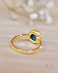Leticia Ring * Copper Turquoise * Gold Plated 18k * SBJR118