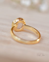 Leticia Ring * Rose Quartz * Gold Plated 18K * SBJR120