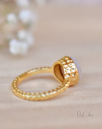 Marcela Ring * White Druzy * Gold Plated 18k * SBJR108
