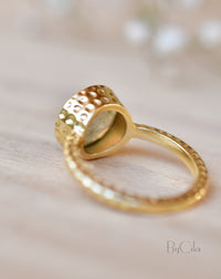 Marcela Ring * Rainbow Labradorite * Gold Plated 18K * SBJR105