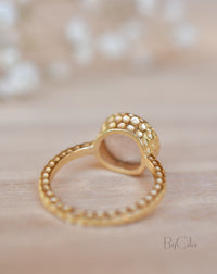Marcela Ring * Rose Quartz * Gold Plated 18K * SBJR110