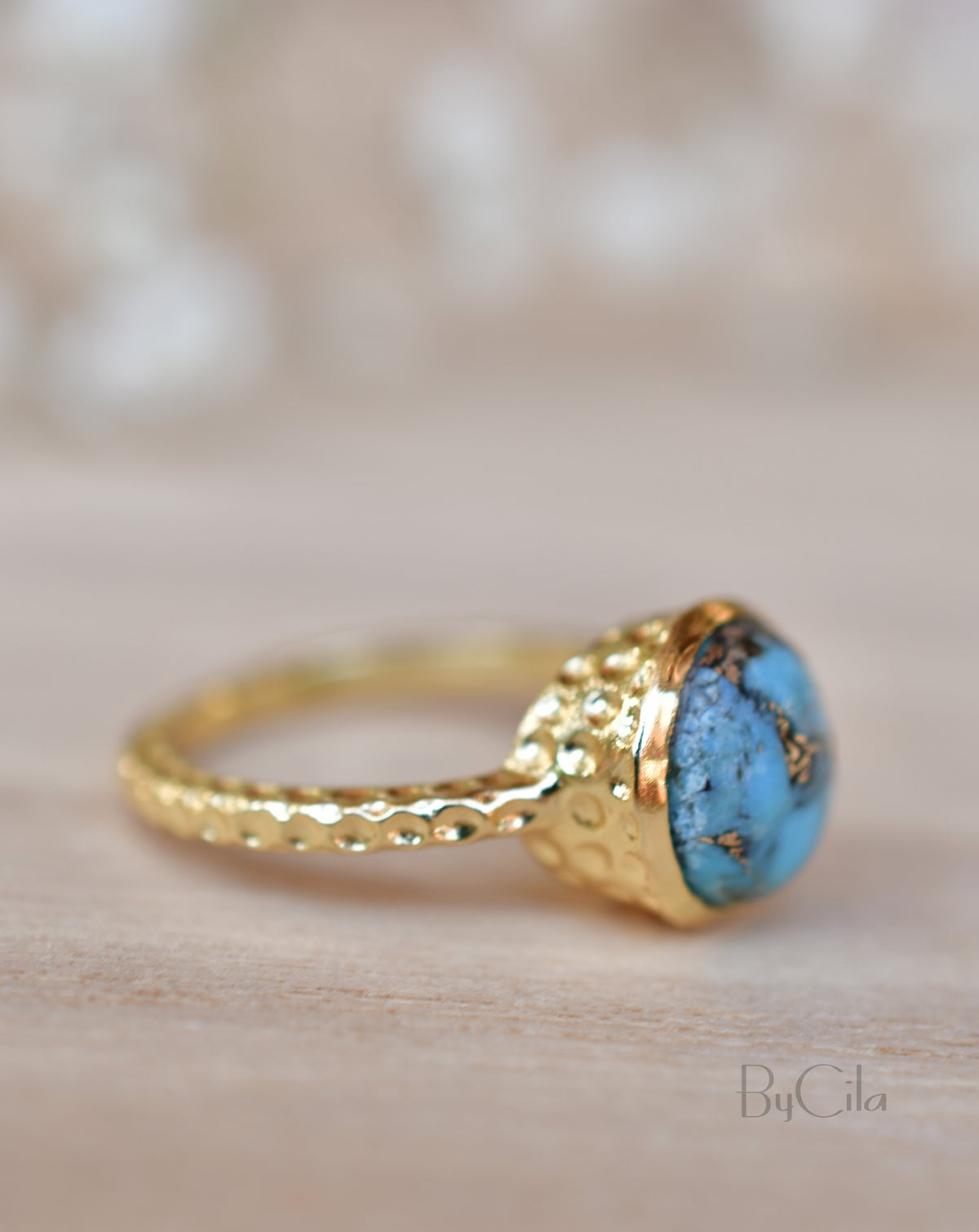 Marcela Ring * Copper Turquoise * Gold Plated 18k * SBJR104
