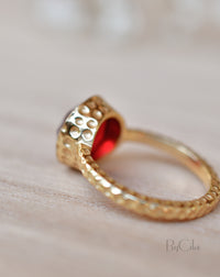 Marcela Ring * Garnet Hydro* Gold Plated 18k * SBJR114