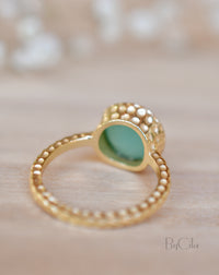Marcela Ring * Aqua Chalcedony * Gold Plated 18k * SBJR106