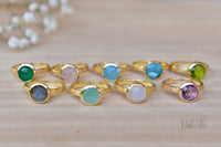 Leticia Ring * Peridot hydro * Gold Plated 18k * SBJR116