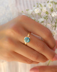 Leticia Ring * Copper Turquoise * Gold Plated 18k * SBJR118