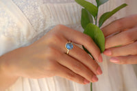 Marcela Ring * Rainbow Labradorite * Gold Plated 18K * SBJR105