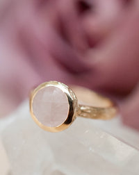 Leticia Ring * Rose Quartz * Gold Plated 18K * SBJR120