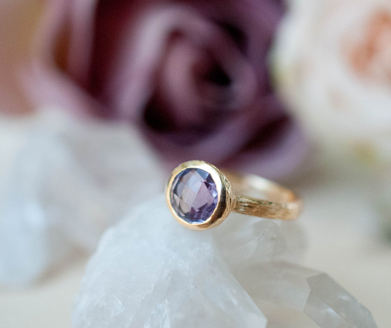 Leticia Ring * Amethyst hydro * Gold Plated 18k * SBJR121