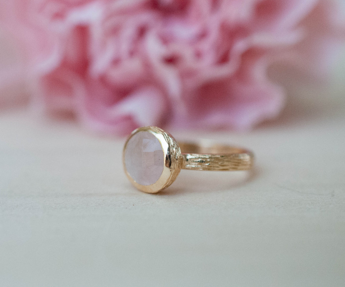 Leticia Ring * Rose Quartz * Gold Plated 18K * SBJR120