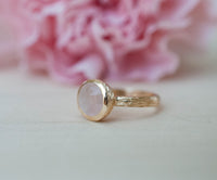 Leticia Ring * Rose Quartz * Gold Plated 18K * SBJR120