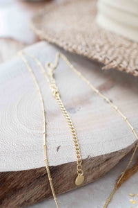 Long Coin Necklace * Gold Plated * BJN116