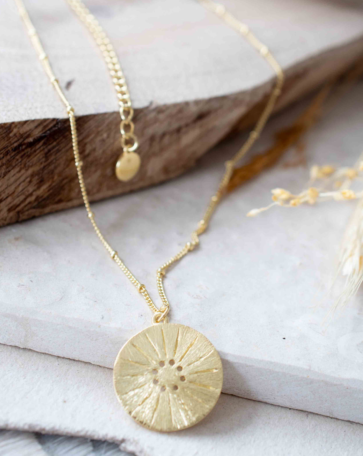 Long Coin Necklace * Gold Plated * BJN116
