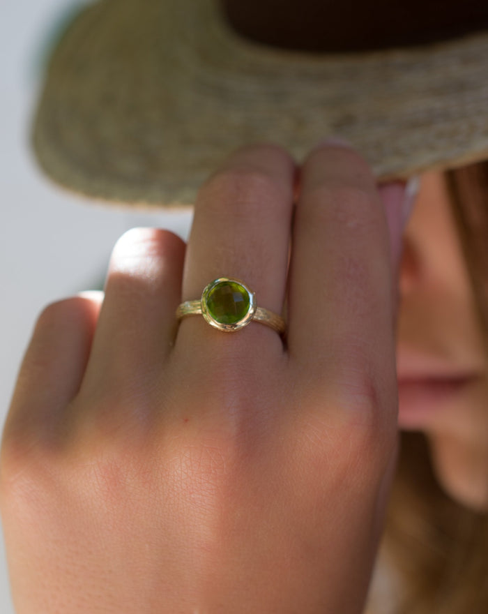 Leticia Ring * Peridot hydro * Gold Plated 18k * SBJR116