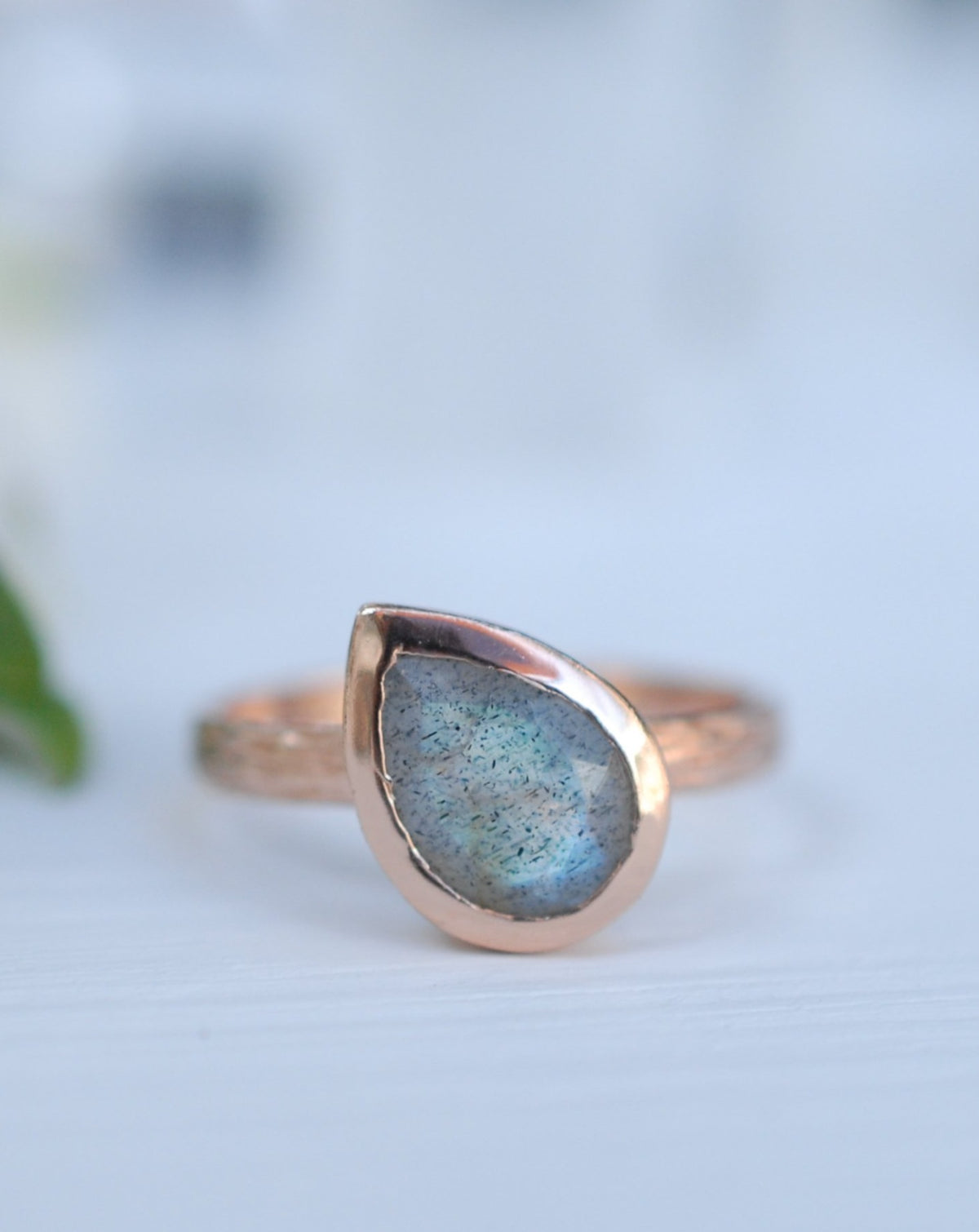 Beatriz Ring * Rainbow Labradorite * Rose Gold * BJR212